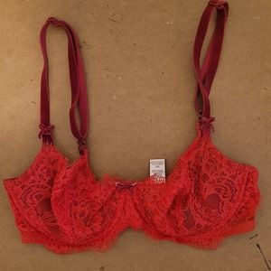 Red unlined VS Bra